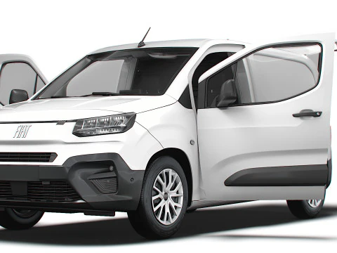 Fiat E Doblo SWB Van Tailgate HQ Interior 2024 3D Model