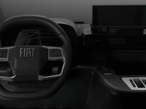 Fiat E Doblo SWB Van Tailgate HQ Interior 2024 3D Model