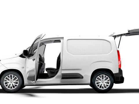 Fiat E Doblo SWB Van Tailgate HQ Interior 2024 3D Model
