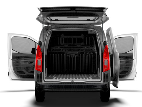 Fiat E Doblo SWB Van Tailgate HQ Interior 2024 3D Модель