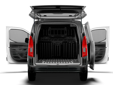 Fiat E Doblo SWB Van Tailgate HQ Interior 2024 3D Model