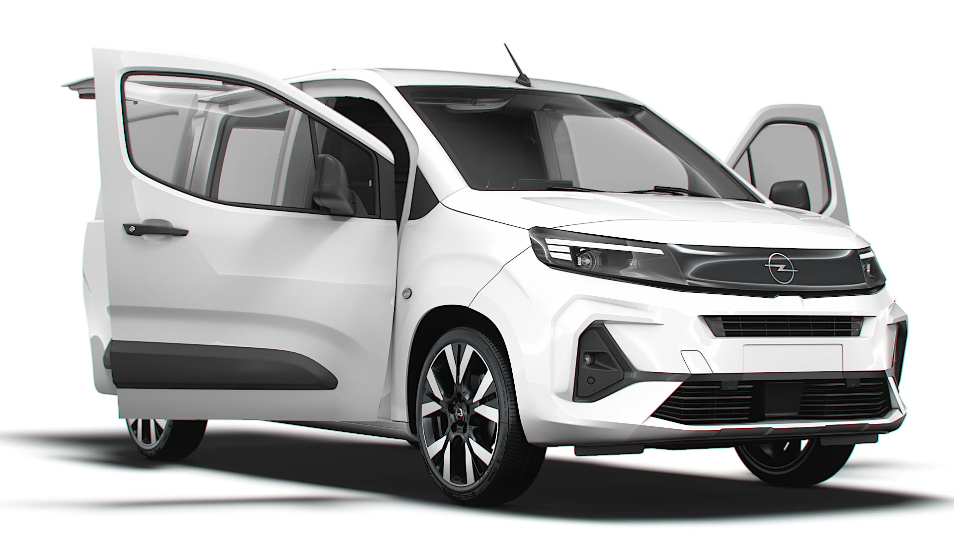 Opel Combo e SWB Van Tailgate HQ Interior 2024 3D Model .c4d .max .obj .3ds .fbx .stl .blend