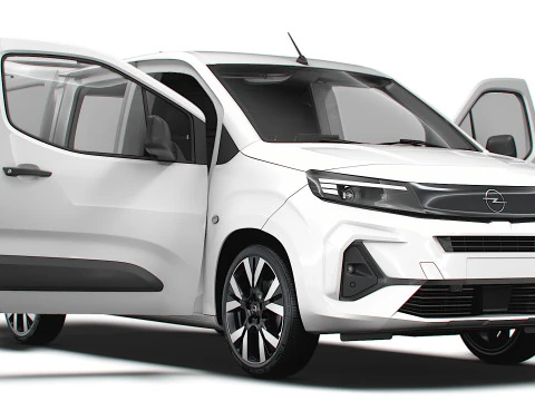 Opel Combo e SWB Van Bagageira HQ Interior 2024 Modelo 3D