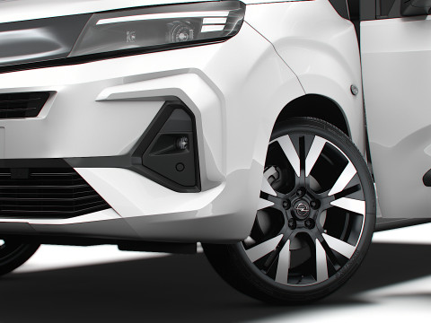 Opel Combo e SWB Van Tailgate HQ Interior 2024 Modello 3D