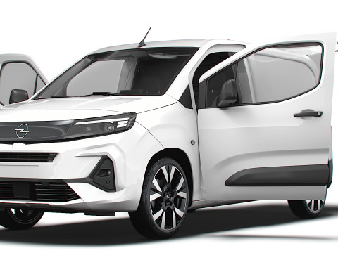 Opel Combo e SWB Van Tailgate HQ Interior 2024 Modello 3D