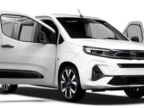 Opel Combo e SWB Van Tailgate HQ Interior 2024 Modello 3D