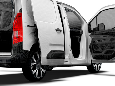 Opel Combo e SWB Van Tailgate HQ Interior 2024 Modello 3D