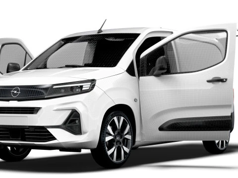 Opel Combo e SWB Van Tailgate HQ Interior 2024 3D Model