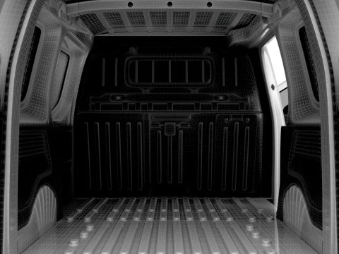 Opel Combo e SWB Van Tailgate HQ Interior 2024 3D Model