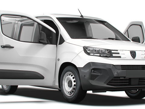 Peugeot e Partner SWB Van Tailgate HQ Interior 2024 3D Model