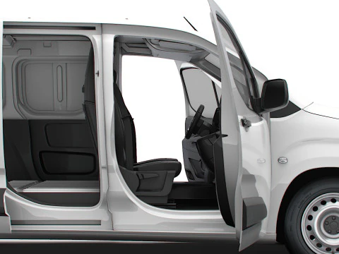 Peugeot e Partner SWB Van Tailgate HQ Interior 2024 3D Model