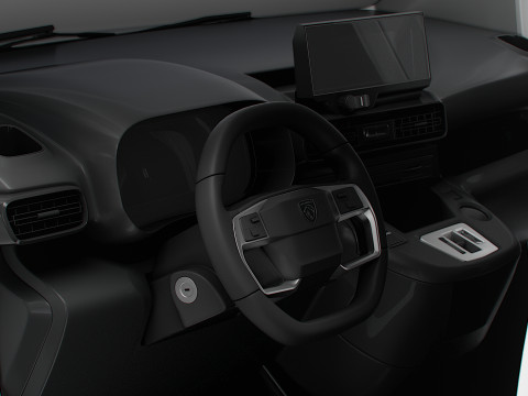 Peugeot e Partner SWB Van Tailgate HQ Interior 2024 3D Model