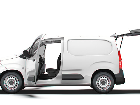 Peugeot e Partner SWB Van Tailgate HQ Interior 2024 3D Model