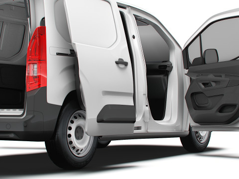 Peugeot e Partner SWB Van Tailgate HQ Interior 2024 3D Model