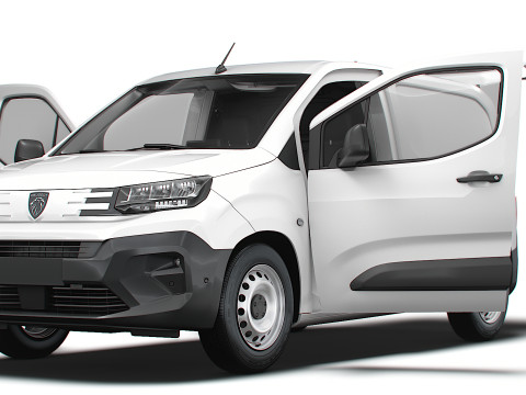 Peugeot e Partner SWB Van Tailgate HQ Interior 2024 3D Model
