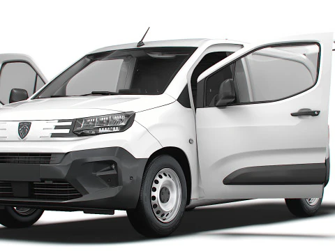 Peugeot e Partner SWB Van Tailgate HQ Interior 2024 3D Model