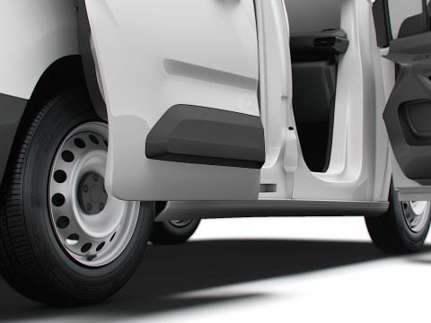 Peugeot e Partner SWB Van Tailgate HQ Interior 2024 3D Model