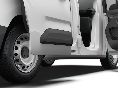 Peugeot e Partner SWB Van Tailgate HQ Interior 2024 3D Model