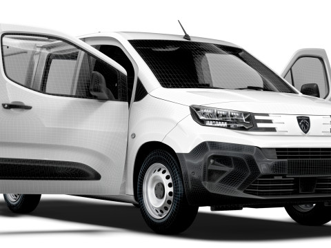 Peugeot e Partner SWB Van Tailgate HQ Interior 2024 3D Model