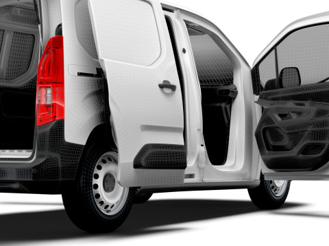 Peugeot e Partner SWB Van Tailgate HQ Interior 2024 3D Model