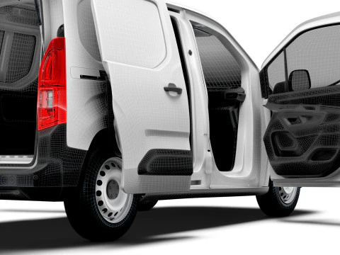 Peugeot e Partner SWB Van Tailgate HQ Interior 2024 3D Model