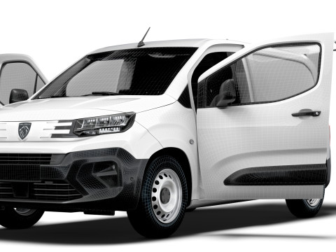 Peugeot e Partner SWB Van Tailgate HQ Interior 2024 3D Model