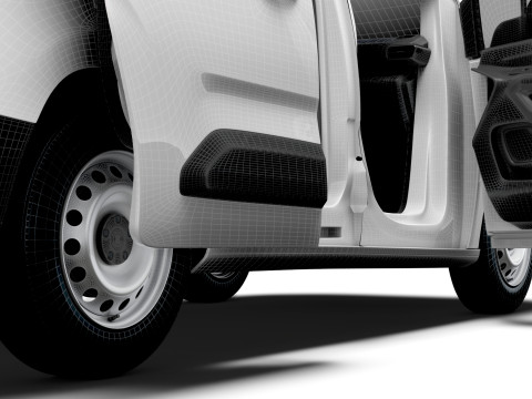 Peugeot e Partner SWB Van Tailgate HQ Interior 2024 3D Model
