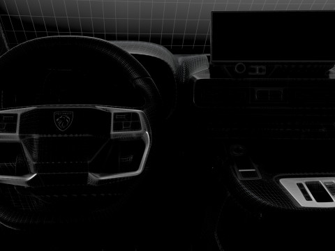 Peugeot e Partner SWB Van Tailgate HQ Interior 2024 3D Model