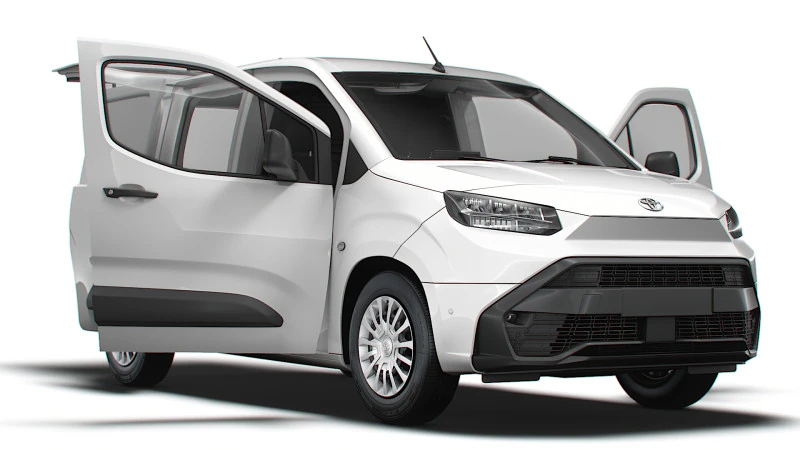Toyota ProAce City Electric Van Tailgate HQ Interior 2024 3D Модель .c4d .max .obj .3ds .fbx .stl .blend 