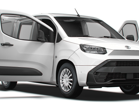 Toyota ProAce City Electric Van Tailgate HQ Interior 2024 3D Model