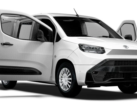 Toyota ProAce City Electric Van Tailgate HQ Interior 2024 3D Модель