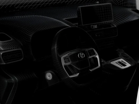 Toyota ProAce City Electric Van Tailgate HQ Interior 2024 3D Модель
