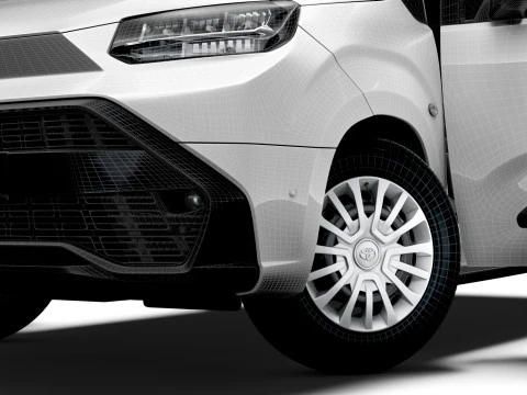 Toyota ProAce City Electric Van Tailgate HQ Interior 2024 3D Модель