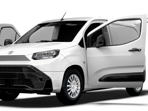 Toyota ProAce City Electric Van Tailgate HQ Interior 2024 3D Model