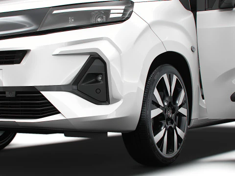 Vauxhall Combo e SWB Van Tailgate HQ Interior 2024 3D Model