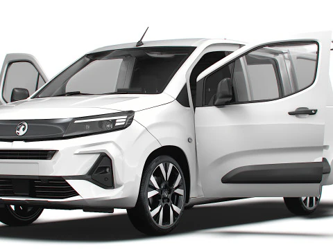 Vauxhall Combo e SWB Van Tailgate HQ Interior 2024 3D Model