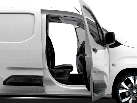 Vauxhall Combo e SWB Van Tailgate HQ Interior 2024 3D Model