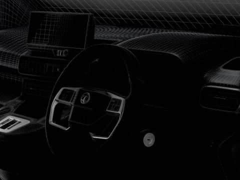 Vauxhall Combo e SWB Van Tailgate HQ Interior 2024 3D Model