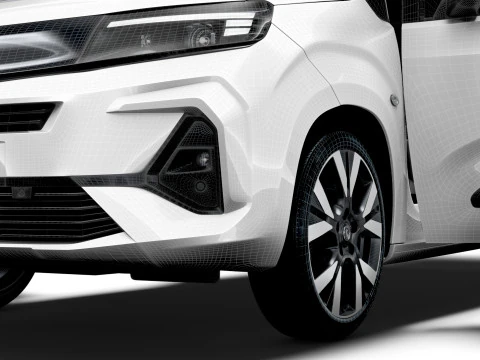 Vauxhall Combo e SWB Van Tailgate HQ Interior 2024 3D Model