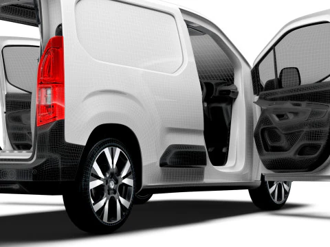Vauxhall Combo e SWB Van Tailgate HQ Interior 2024 3D Model
