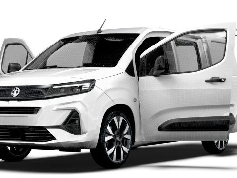 Vauxhall Combo e SWB Van Tailgate HQ Interior 2024 3D Model