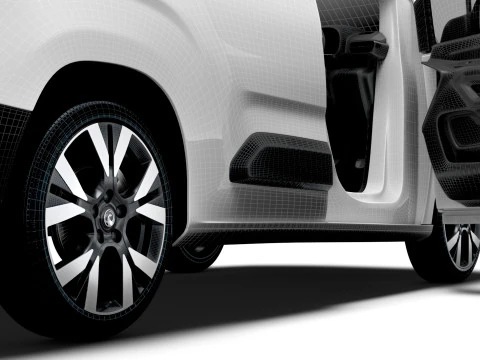 Vauxhall Combo e SWB Van Tailgate HQ Interior 2024 3D Model