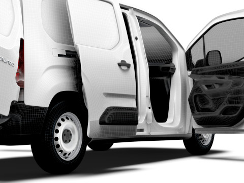 Citroen e Berlingo LWB Van HQ Interior 2024 3D Model