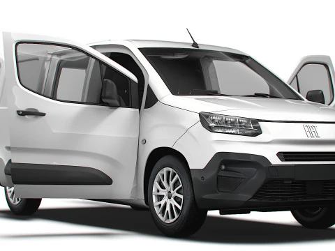 Fiat E Doblo LWB Van HQ Interior 2024 Modelo 3D