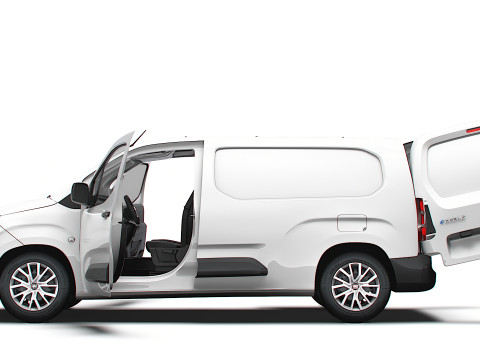 Fiat E Doblo LWB Van HQ Interior 2024 Modello 3D