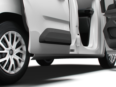 Fiat E Doblo LWB Van HQ Interior 2024 Modello 3D