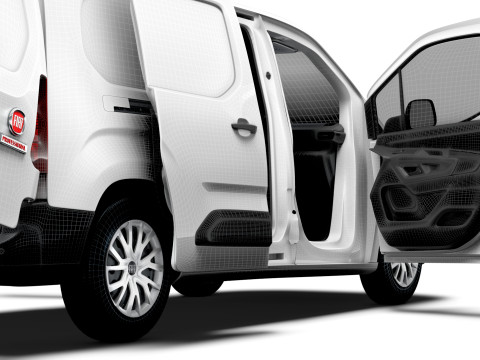 Fiat E Doblo LWB Van HQ Interior 2024 Modello 3D
