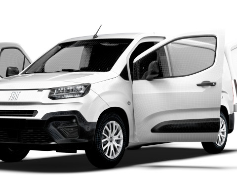 Fiat E Doblo LWB Van HQ Interior 2024 Modello 3D
