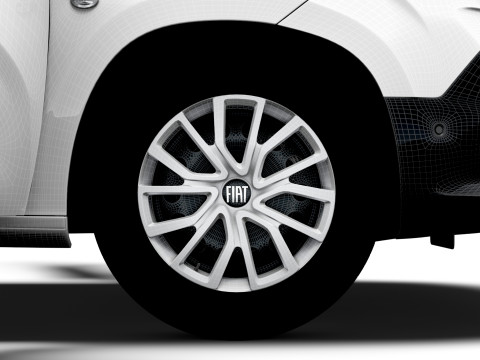 Fiat E Doblo LWB Van HQ Interior 2024 Modello 3D