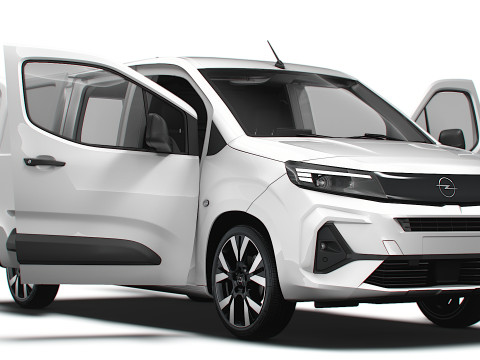 Opel Combo e LWB Van HQ Interior 2024 3D Model